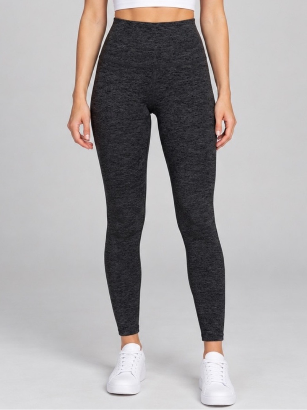 Beyond Yoga Charcoal Heather High Rise Cropped Yoga Leggings XS 6234